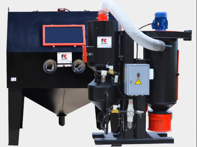 Пескоструйная камера PST-КСО-150 напорная, без ФВ, с ФВр 2.2 кВт, с выдвижным поворотным столом