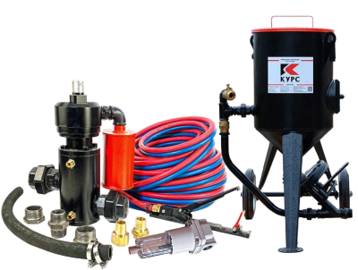 Пескоструйный аппарат PST-25 с фильтром, КПДУ twin 5 п.м.