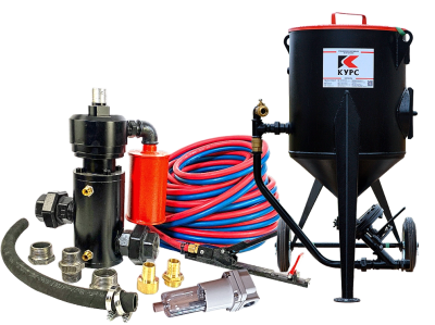 Пескоструйный аппарат PST-75 с фильтром, КПДУ twin 10 п.м.